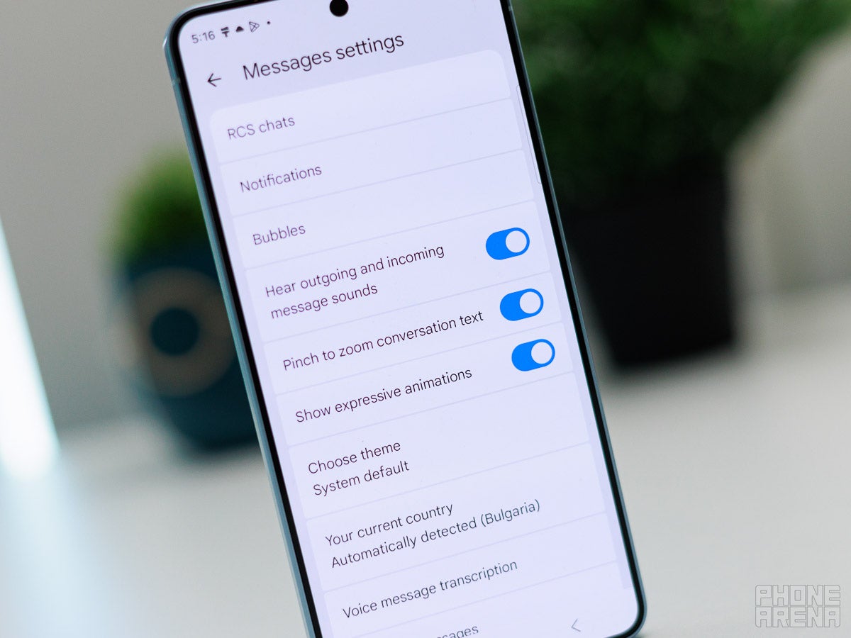 Google Messages settings