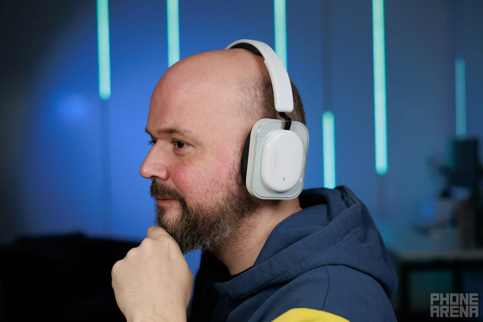 Preslav looks happy, and if he's happy, the sound is good! | Image by PhoneArena - The fresh new Nothing Headphone (a) is 24% off this Prime Day
