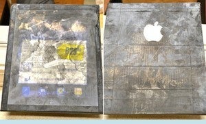 The wooden &quot;Apple iPad&quot; purchased by Ashley McDowell - South Carolina woman spends $180 for wooden Apple iPad