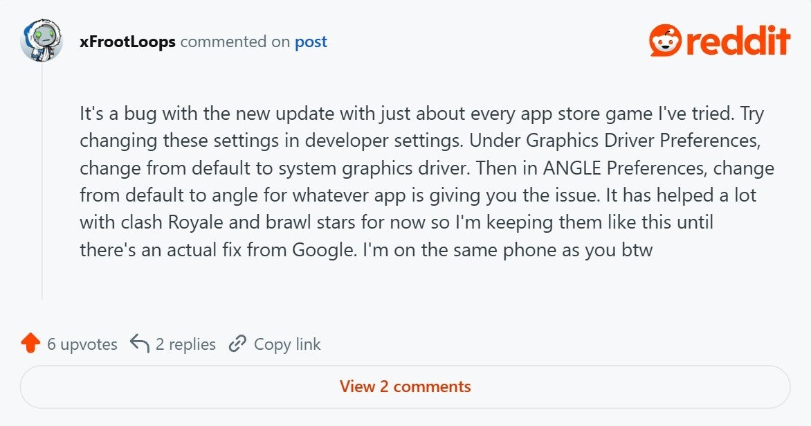 Solution to fix gaming lag on Pixel phones.
