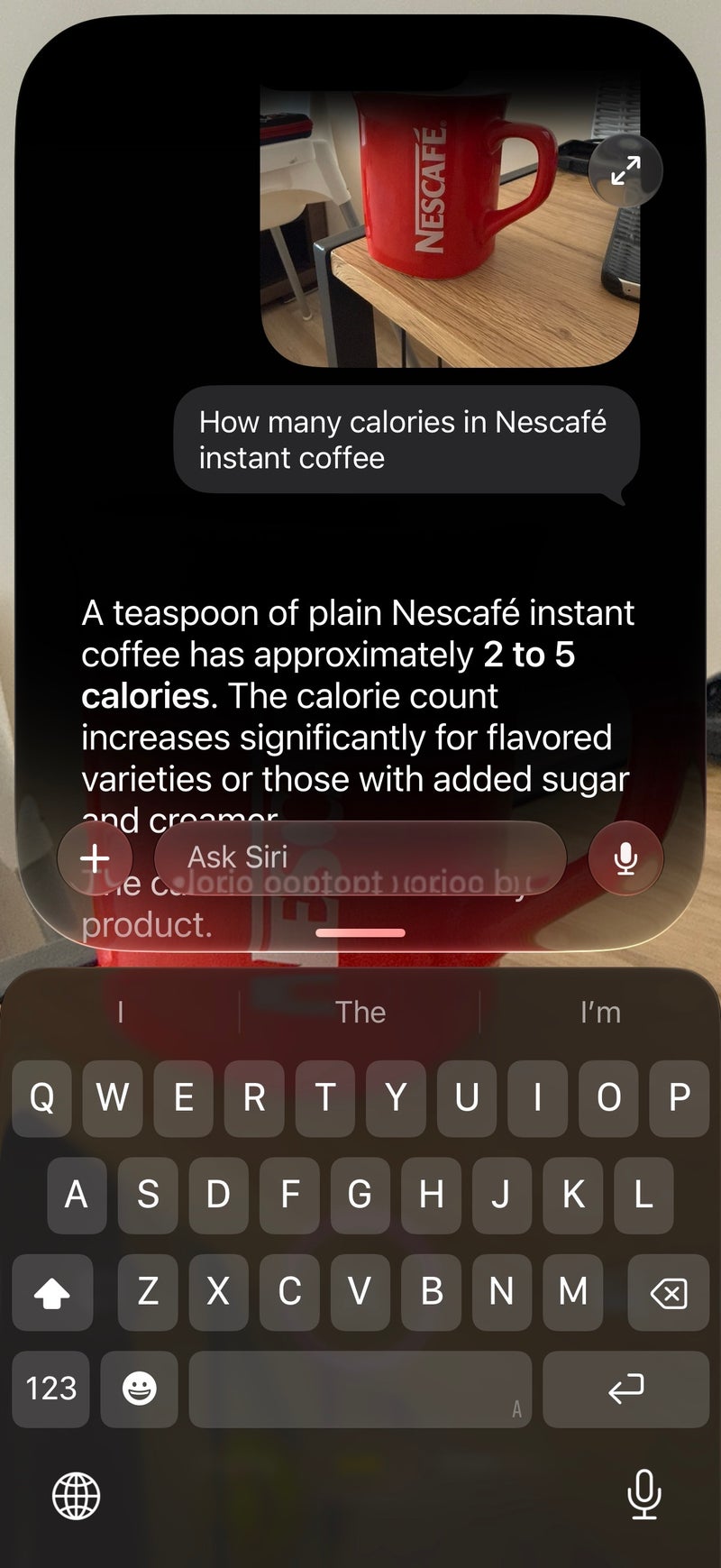 The new Siri mode in the iOS camera lets you ask questions about your surroundings quickly and efficiently.