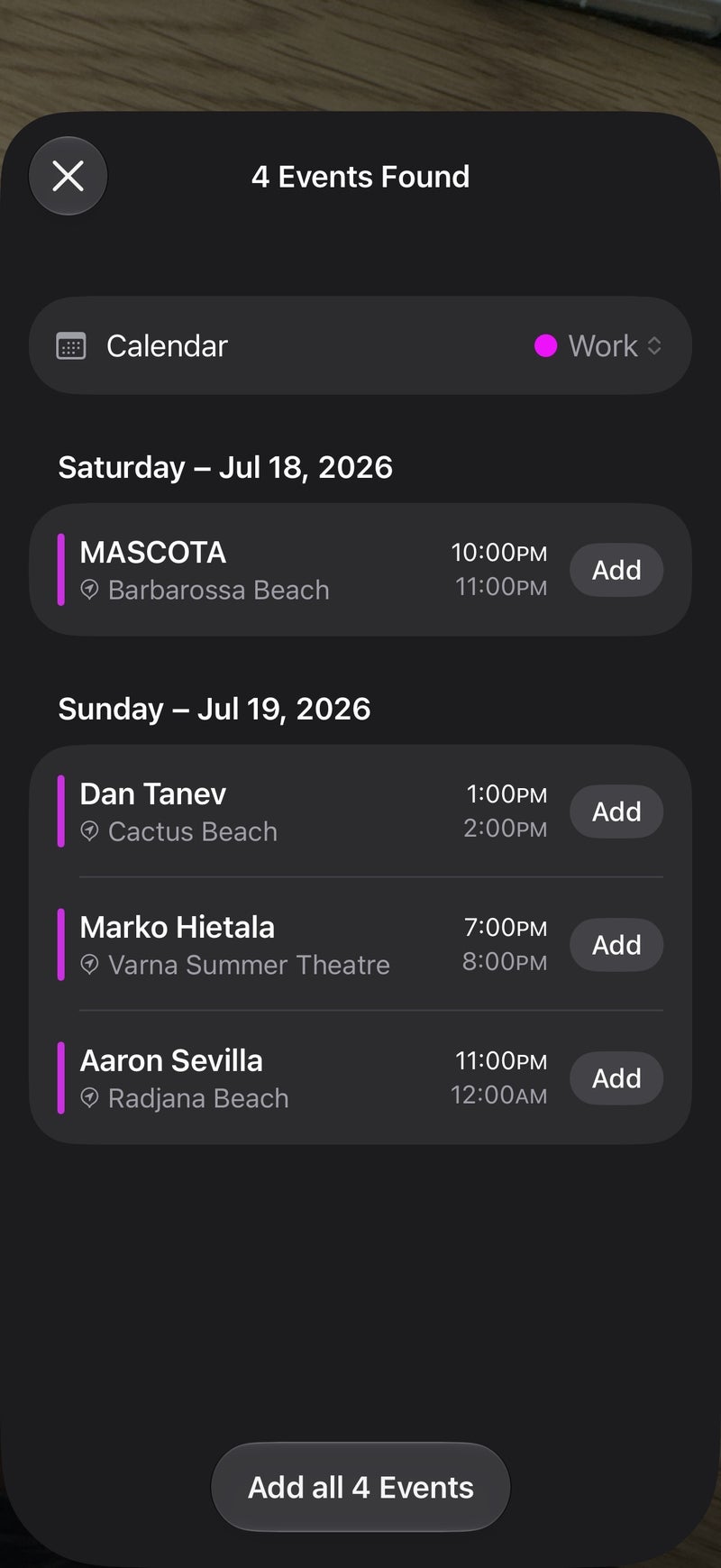 My schedule for July 19 is looking properly stacked and busy.
