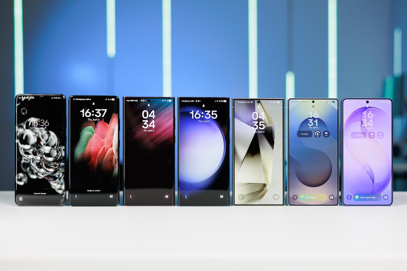 Seven generations of Galaxy Ultra phones | Image by PhoneArena - Galaxy S26 Ultra: here's how Samsung's flagship design evolved over the years