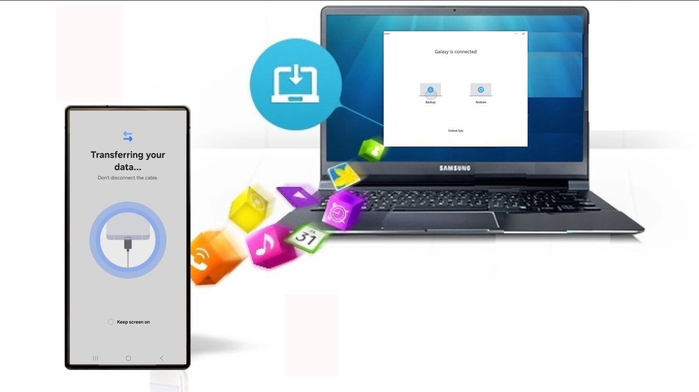 Samsung Smart Switch already has offline backups but they're not automatic. | Image by Microsoft Store - My Galaxy phone won't be getting Android's new backup feature, and I'm furious