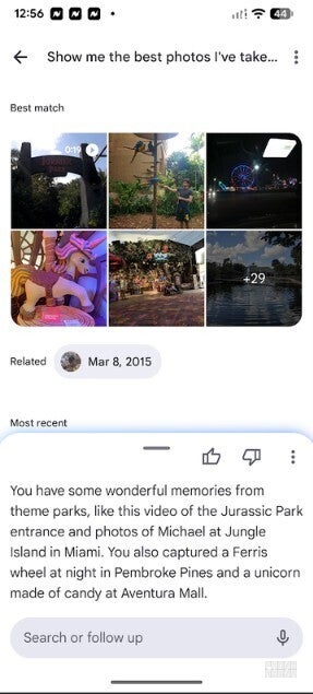 Gemini Ask Photo will find photos you ask for using natural language.