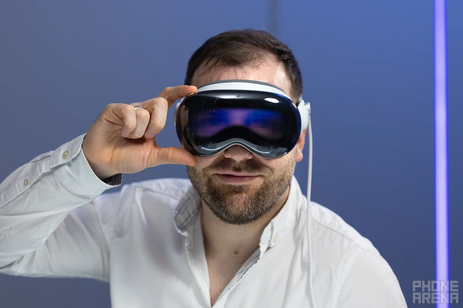 There may be no cheap alternative to the Vision Pro from Apple. | Image by PhoneArena - Apple may have a new answer to Samsung's unreleased Galaxy AI Glasses
