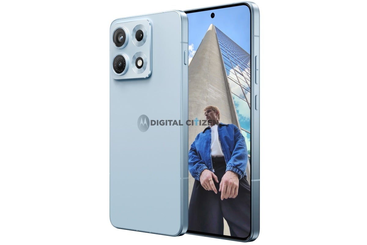 Leaked Motorola Edge 70 Max image in Glacier Blue color