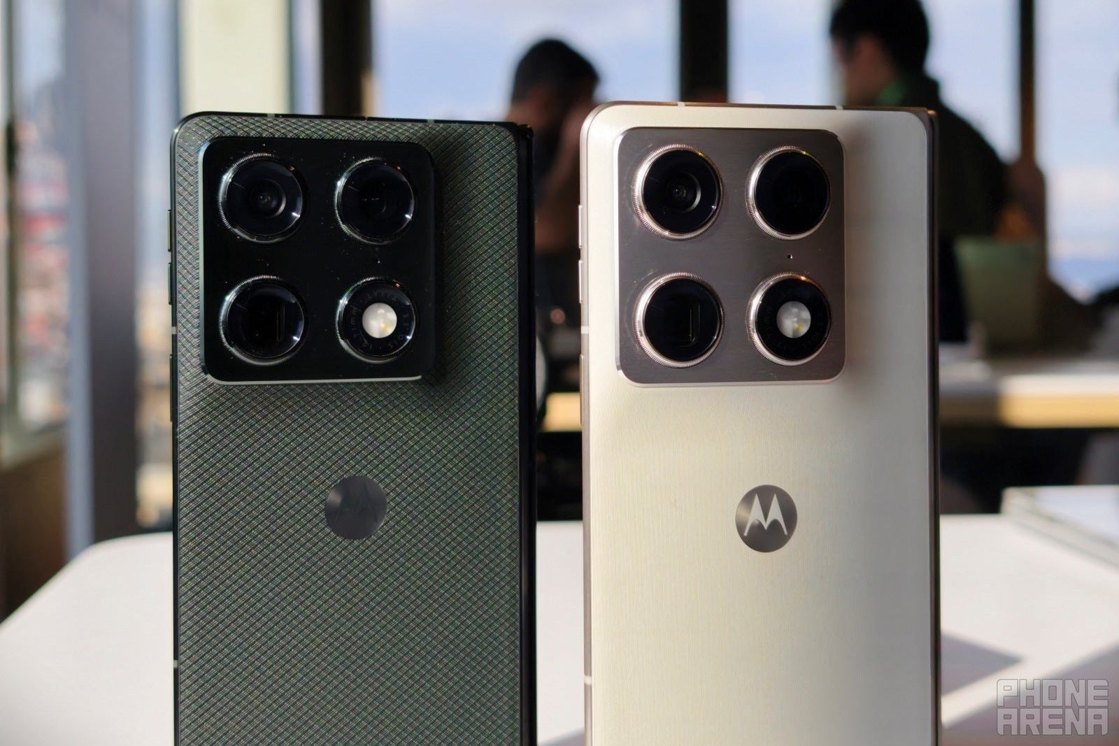 Blackened Blue and Lily White | Image by PhoneArena - The Moto Razr Fold is Samsung&rsquo;s wakeup call