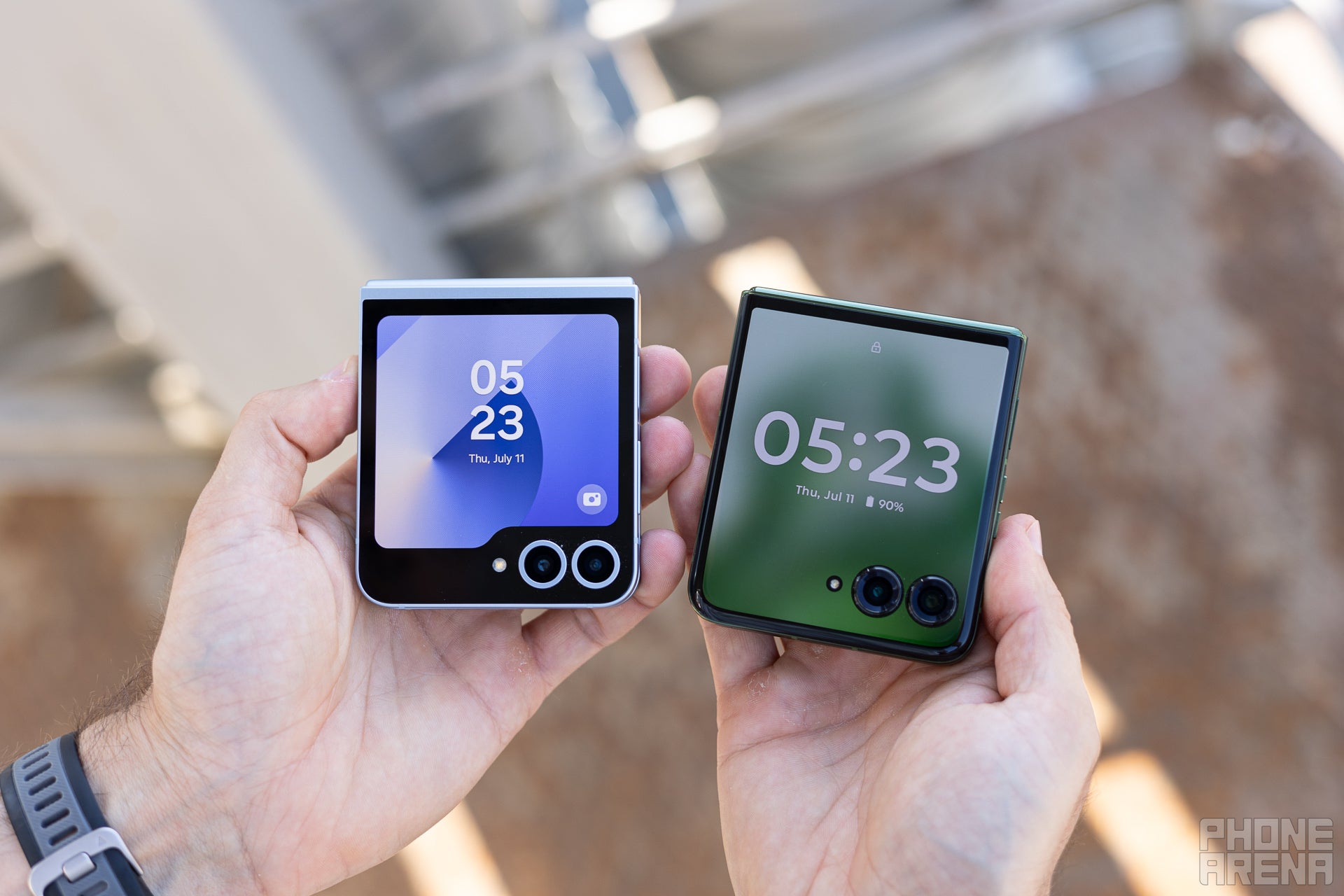 Z Flip 6 vs Razr, both from 2024 | Image by PhoneArena - The Moto Razr Fold is Samsung&rsquo;s wakeup call