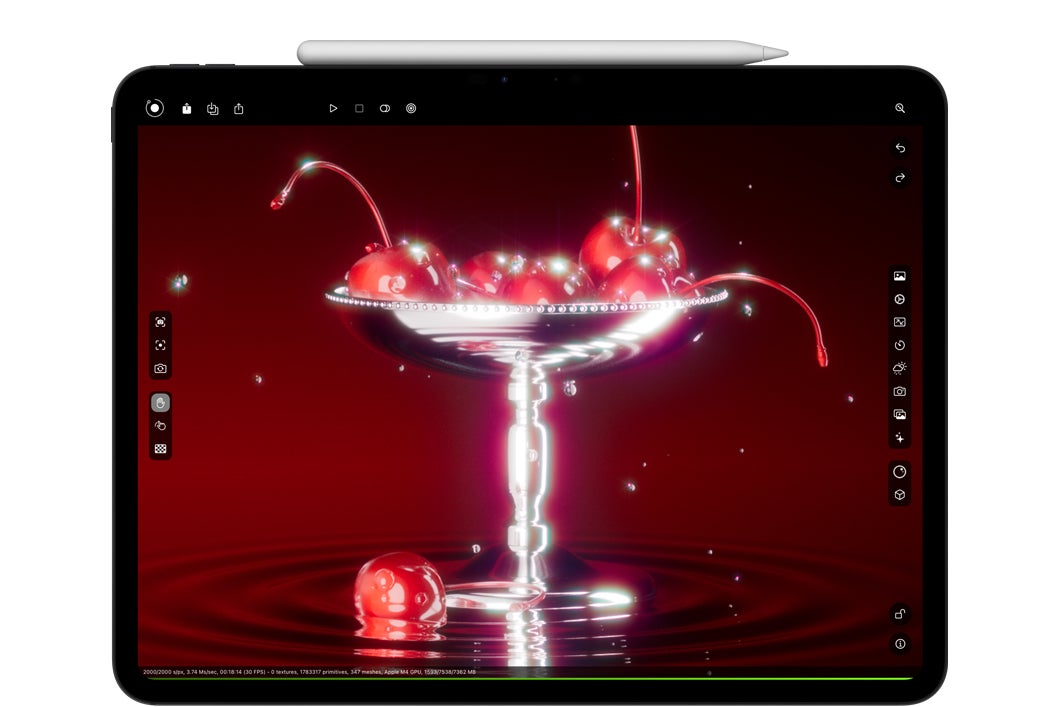 Apple Pencil Pro attached magnetically to an iPad Pro.