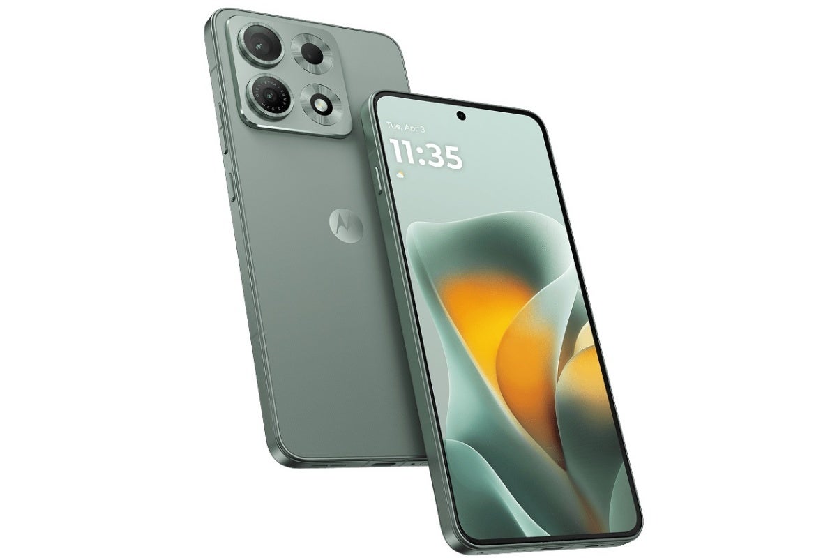 Official Motorola Edge 70 Max image in Pantone Aqua Gray color