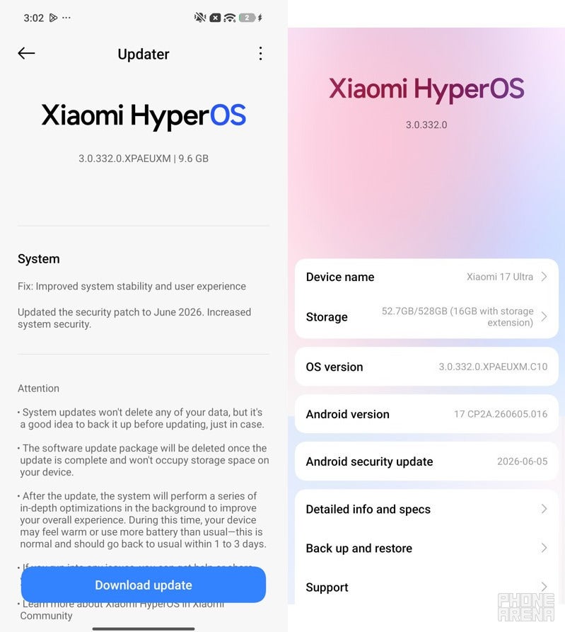 Update log of HyperOS 3.