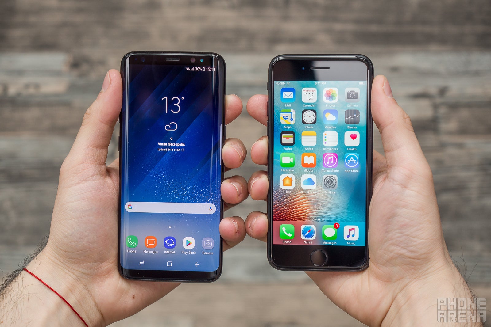 Samsung Galaxy S8 and iPhone 7. | Image by PhoneArena - If you think the iPhone 17 and Galaxy S26 are boring, this rumored phone could be your last hope