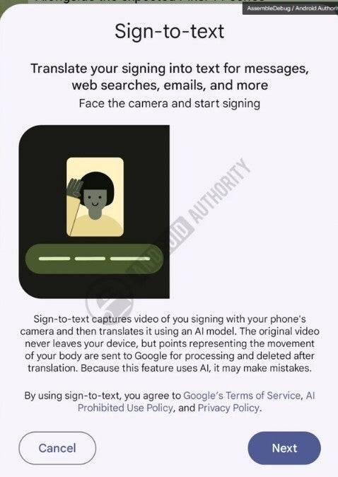 Google is planning to allow certain devices to convert sign language into text. | Image by Android Authority - Google is reportedly working on two useful and desired Gboard features