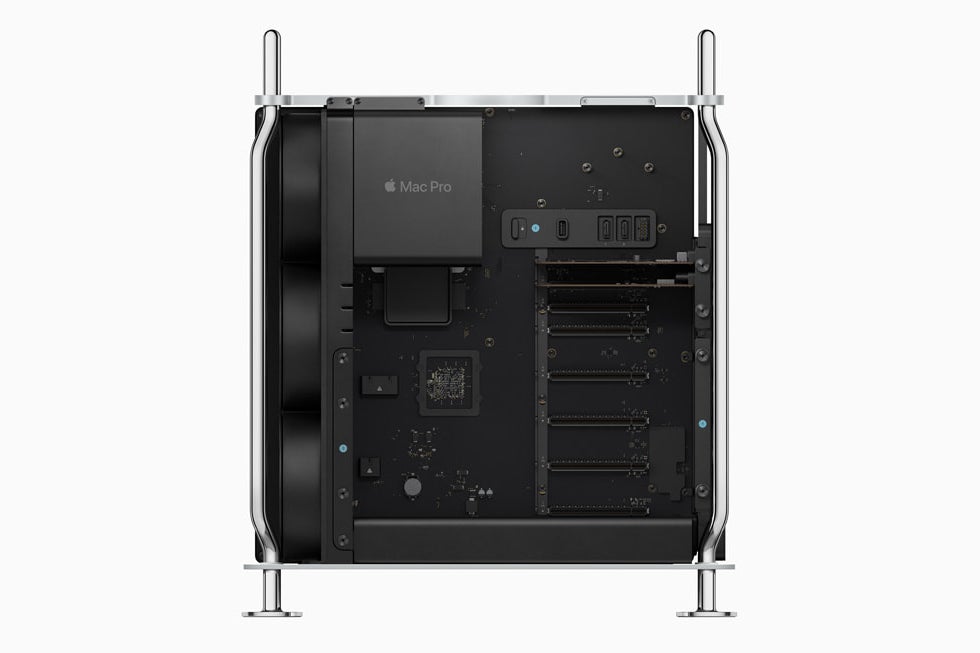 Interior expansion slots inside the Mac Pro