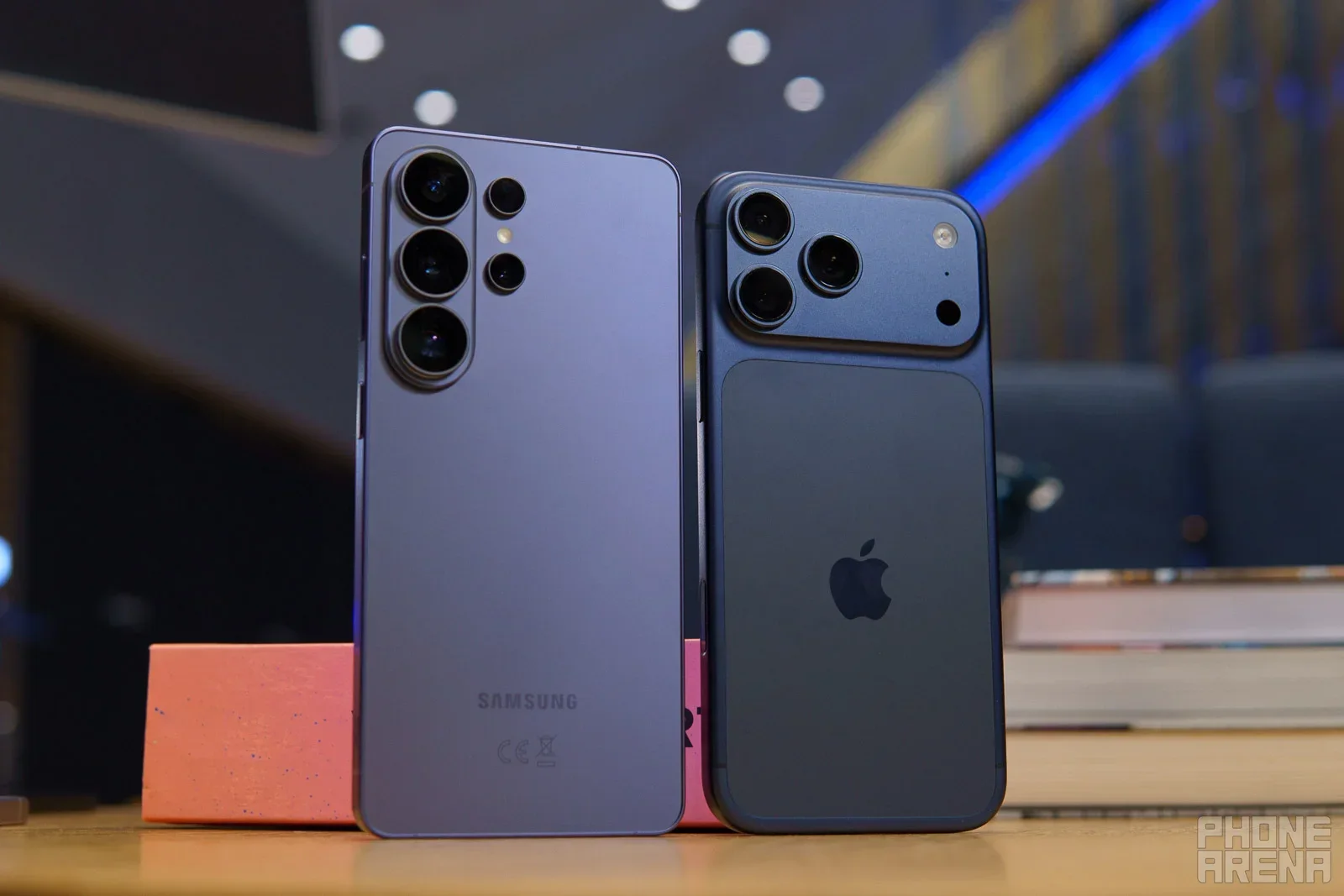 Galaxy and iPhone.