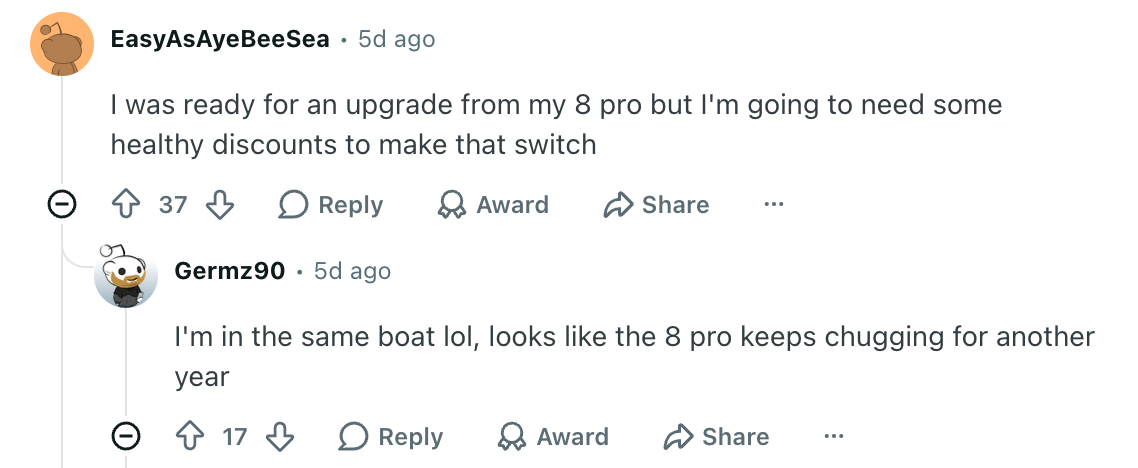 Pixel 8 users may not get the Pixel 11 this year. | Image by Reddit (Screenshot - Google couldn&rsquo;t help it and shared its own Pixel 11 Pro leak