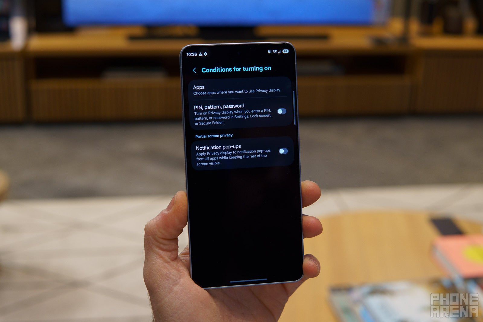 Privacy Display already has various customization options. | Image by PhoneArena - Galaxy S26 Ultra&rsquo;s Privacy Display just got even better