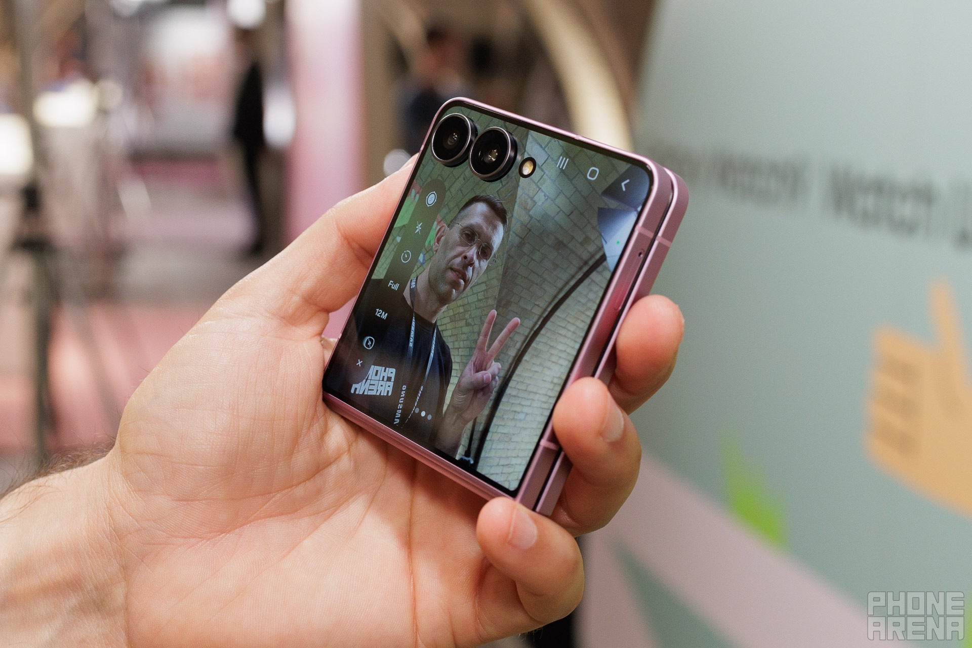 Galaxy Z Flip 8 front camera. | Image by PhoneArena - The Galaxy Z Flip 8 is finally here and ready to rule foldables with a faster processor