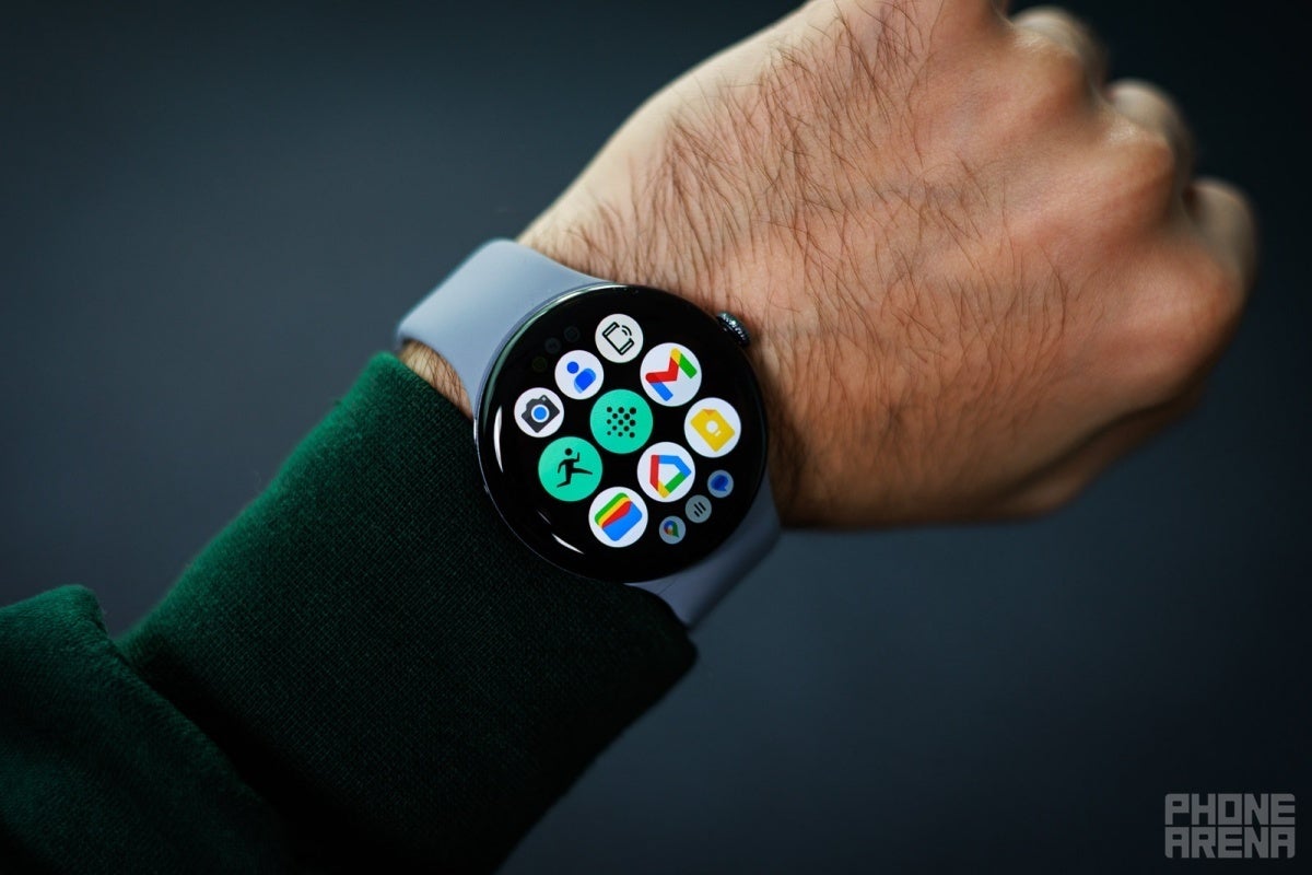 Google Pixel Watch 4 on a user&amp;#039;s wrist