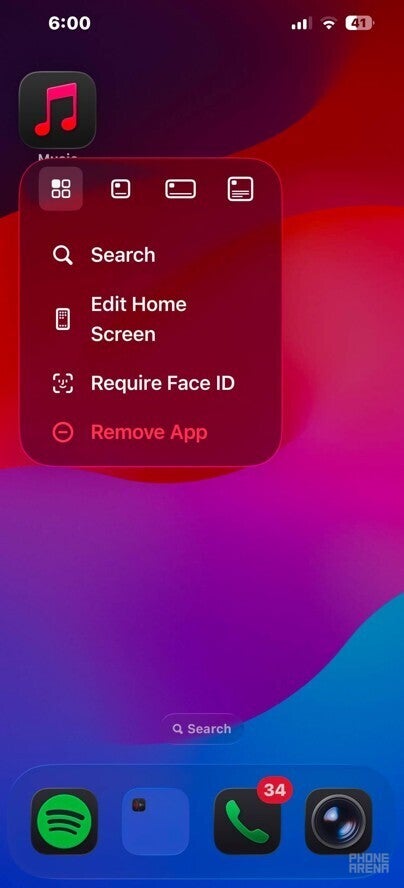 Require Face ID option in an iPhone.