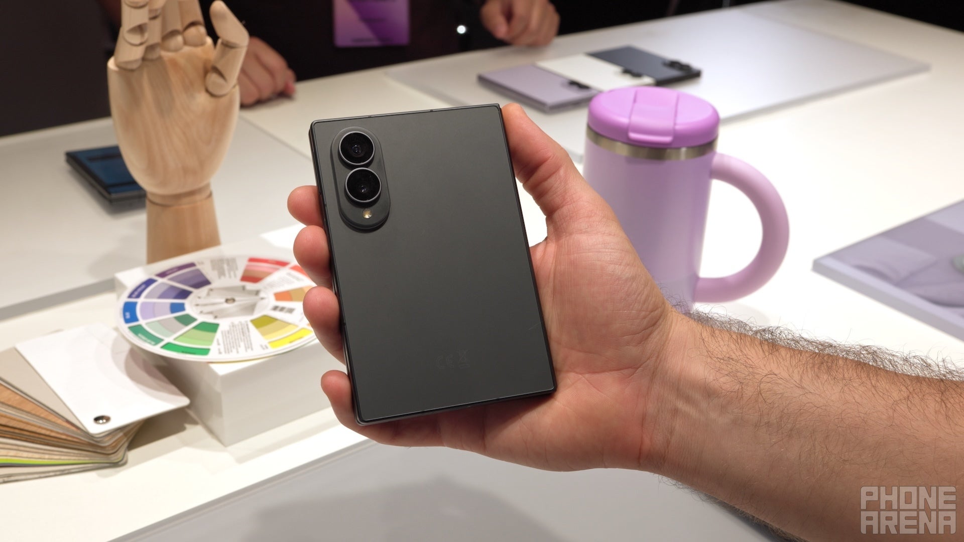 Galaxy Z Fold 8 in Graphite. | Image by PhoneArena - Galaxy Z Fold 8 Ultra, Z Fold 8, and Z Flip 8 colors: all the hues you can choose from