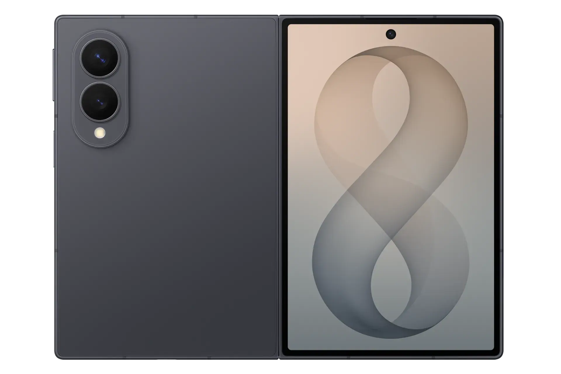 Galaxy Z Fold 8 in Graphite, official render. | Image by Samsung - Galaxy Z Fold 8 Ultra, Z Fold 8, and Z Flip 8 colors: all the hues you can choose from