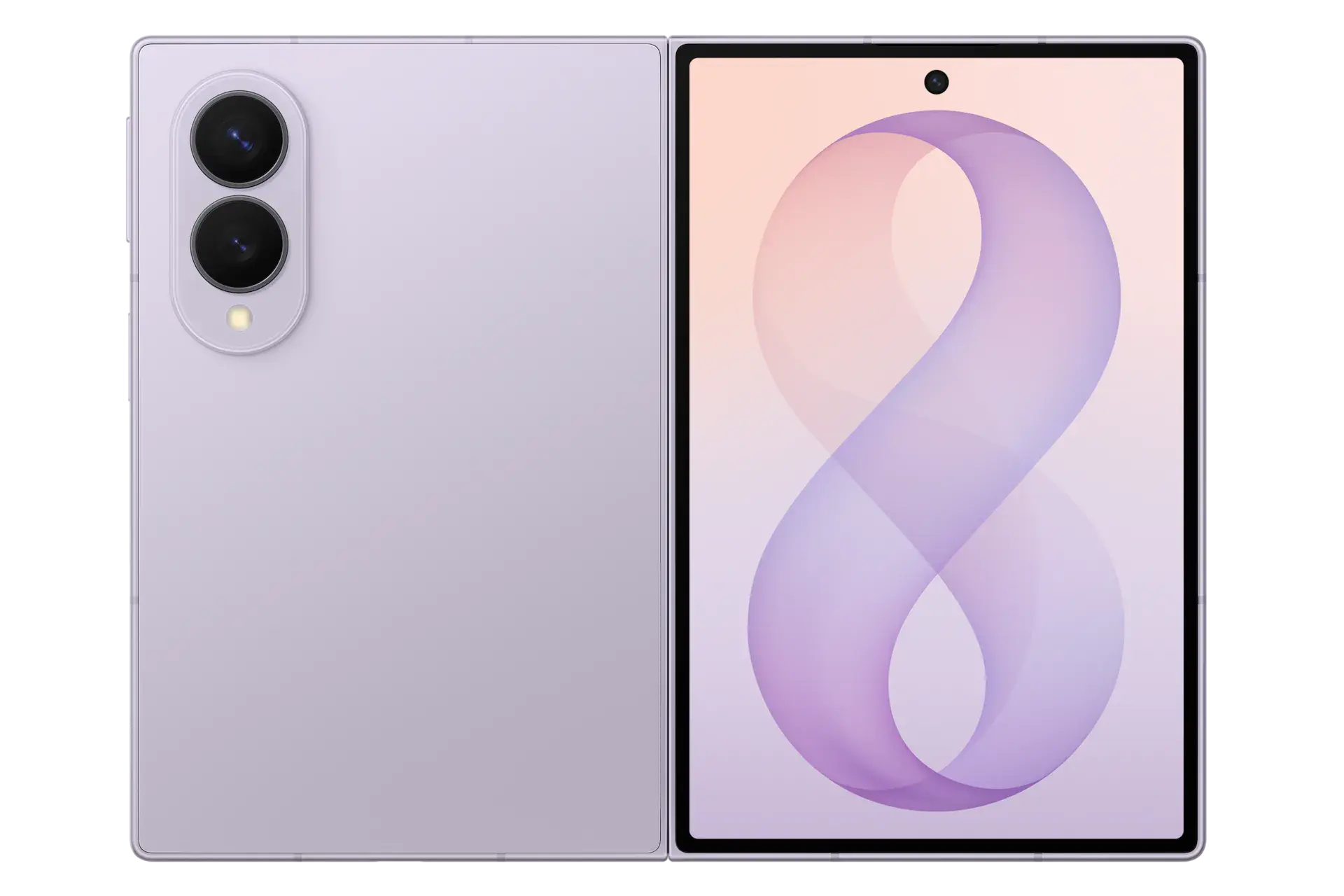 Galaxy Z Fold 8 in Lavender, official render. | Image by Samsung - Galaxy Z Fold 8 Ultra, Z Fold 8, and Z Flip 8 colors: all the hues you can choose from