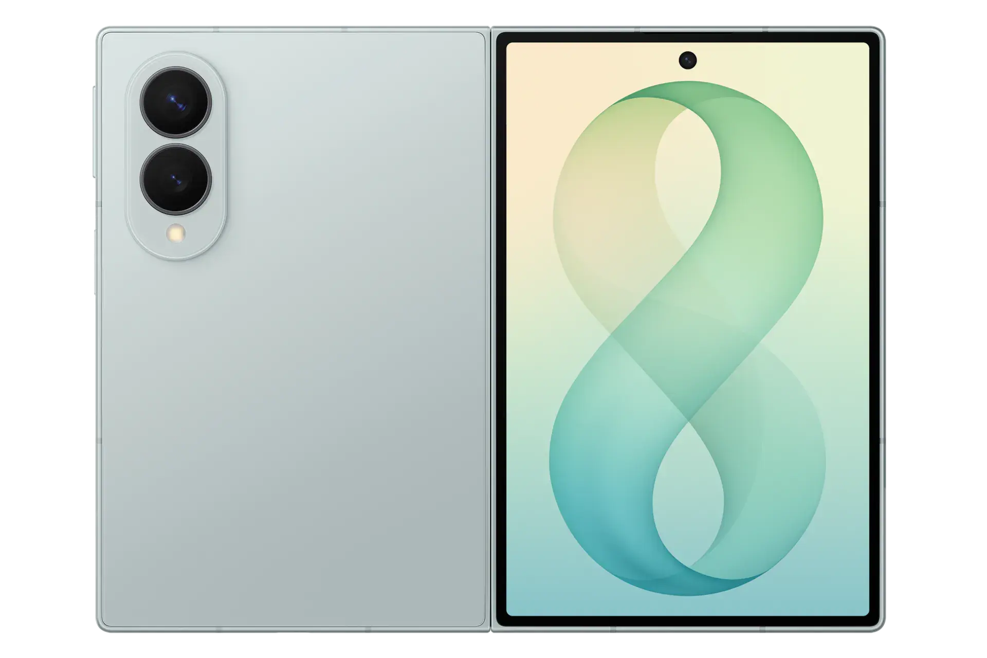Galaxy Z Fold 8 in Pistachio, official render. | Image by Samsung - Galaxy Z Fold 8 Ultra, Z Fold 8, and Z Flip 8 colors: all the hues you can choose from