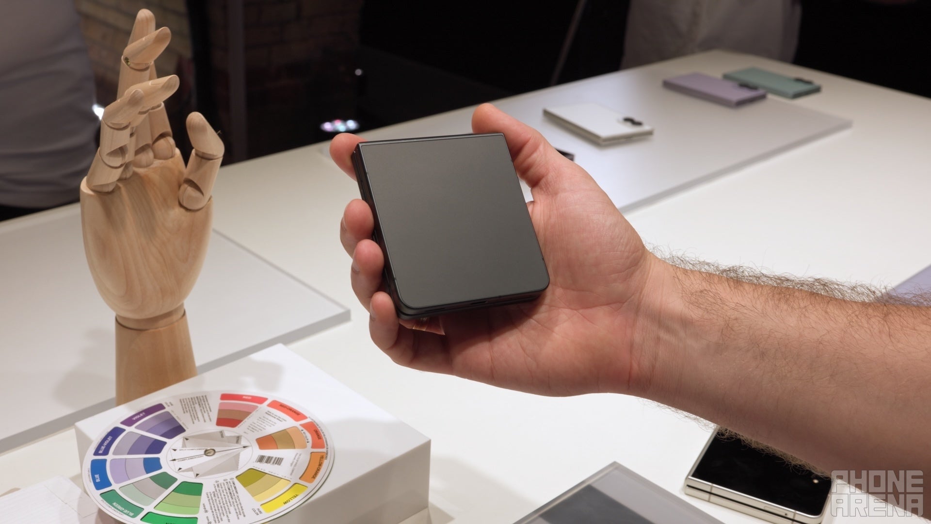 Galaxy Z Flip 8 in Graphite. | Image by PhoneArena - Galaxy Z Fold 8 Ultra, Z Fold 8, and Z Flip 8 colors: all the hues you can choose from