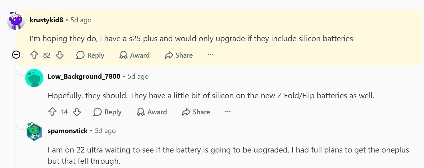 User demanding bigger batter is S27 lineup.