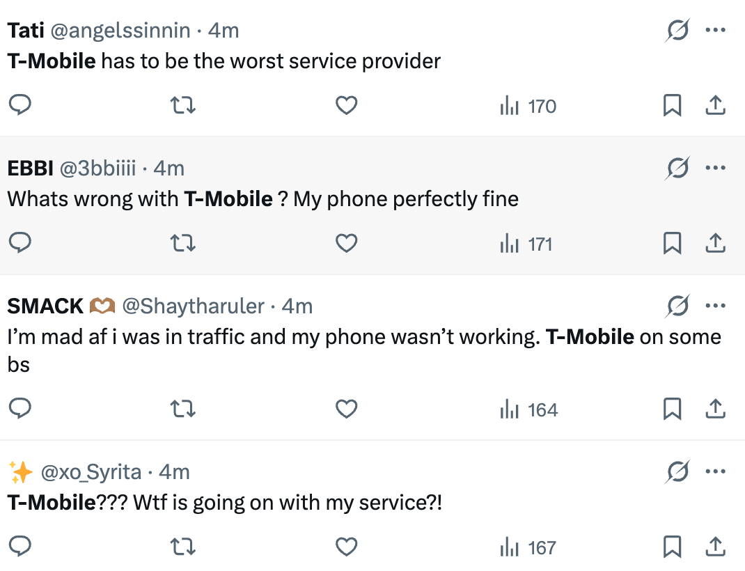 T-Mobile customers flocked to social media websites to report the outage. - T-Mobile is down for tens of thousands [UPDATED]