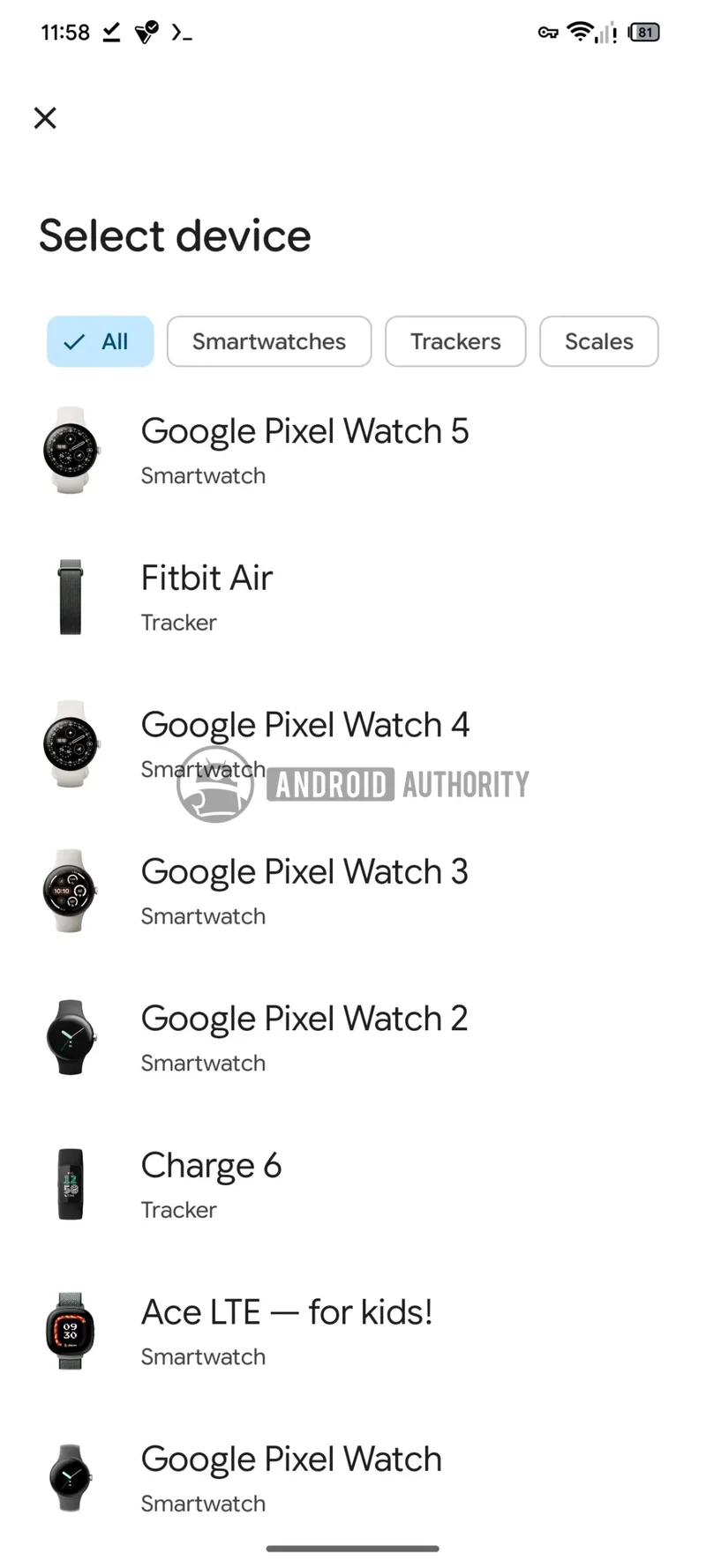 Pixel Watch 5 in the Google Health app.