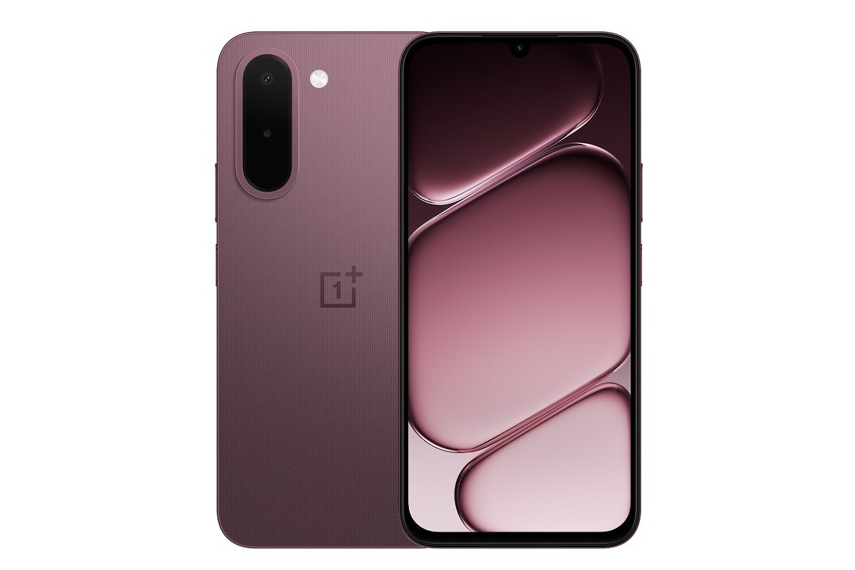 Official OnePlus N6x image in Burgundy Red