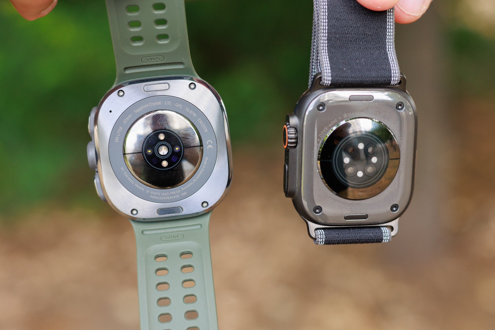 Galaxy Watch Ultra 2 vs Apple Watch Ultra 2 on the right | Image by PhoneArena - I spent a week with the Galaxy Watch Ultra 2: Why can't I see my workout stats?