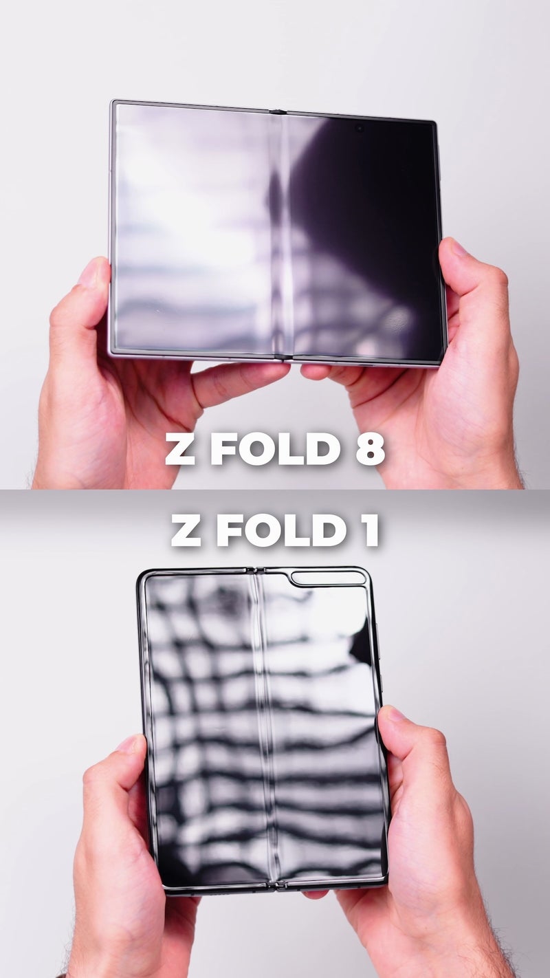I put Samsung’s first Galaxy Fold next to the Galaxy Fold 8 and the difference Is incredible