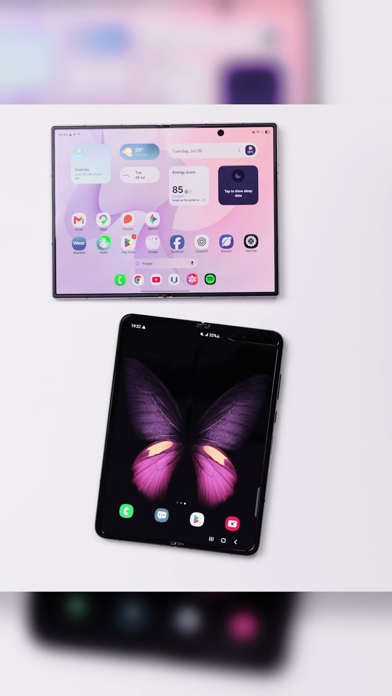 I put Samsung’s first Galaxy Fold next to the Galaxy Fold 8 and the difference Is incredible