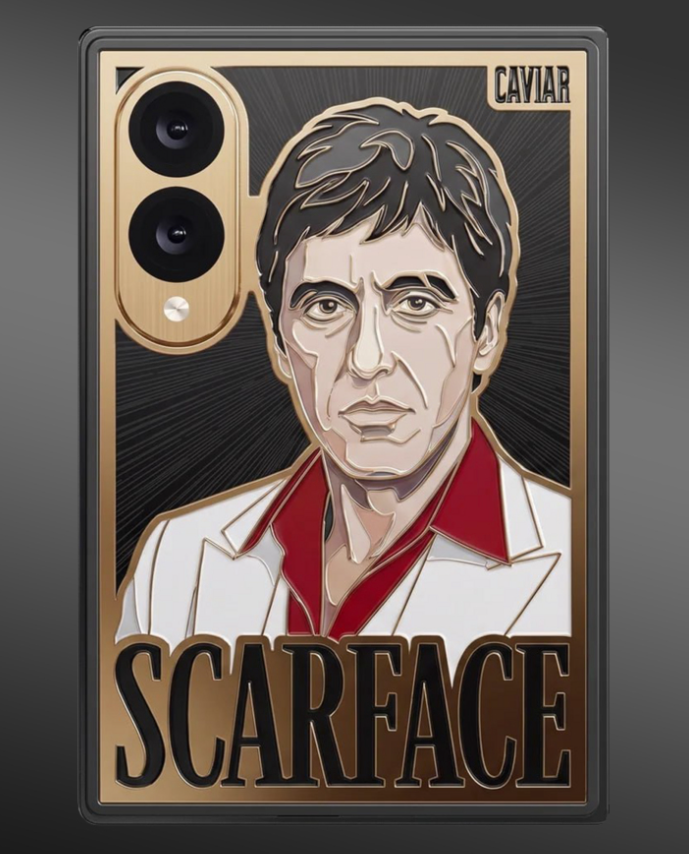 Tony Montana is in the house. | Image by Caviar - Say hello to my little foldable friend: this Galaxy Z Fold 8 costs $12,560