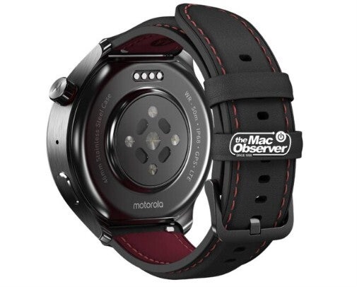Leaked image showing rear of Moto Watch Ultra.