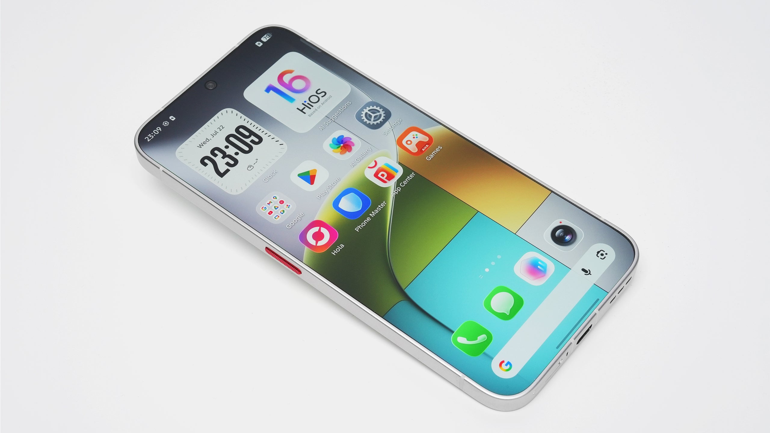 The display still has a camera cutout. | Image by Tecno - This concept phone does something even the iPhone 20 might be unable to
