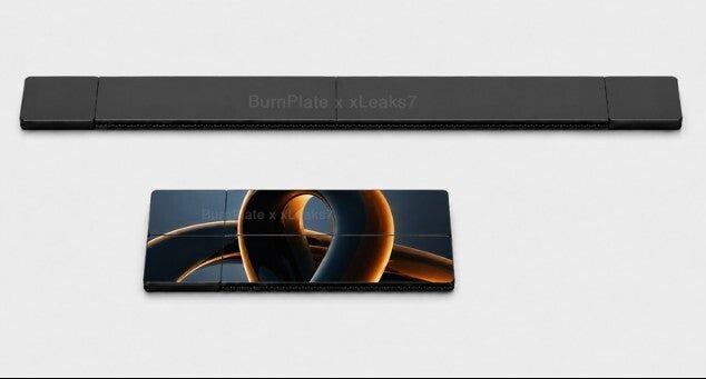Mock-up of watch band on top, that turns into a display at the bottom.