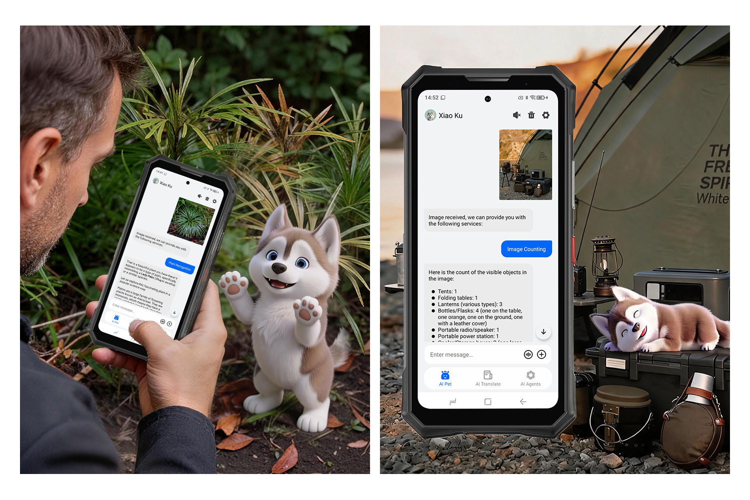 Cute AI Pet Assistant ready to help | Image by Doogee - Doogee V50 series: fun, colorful rugged phones with AI Pet Companion and assistant