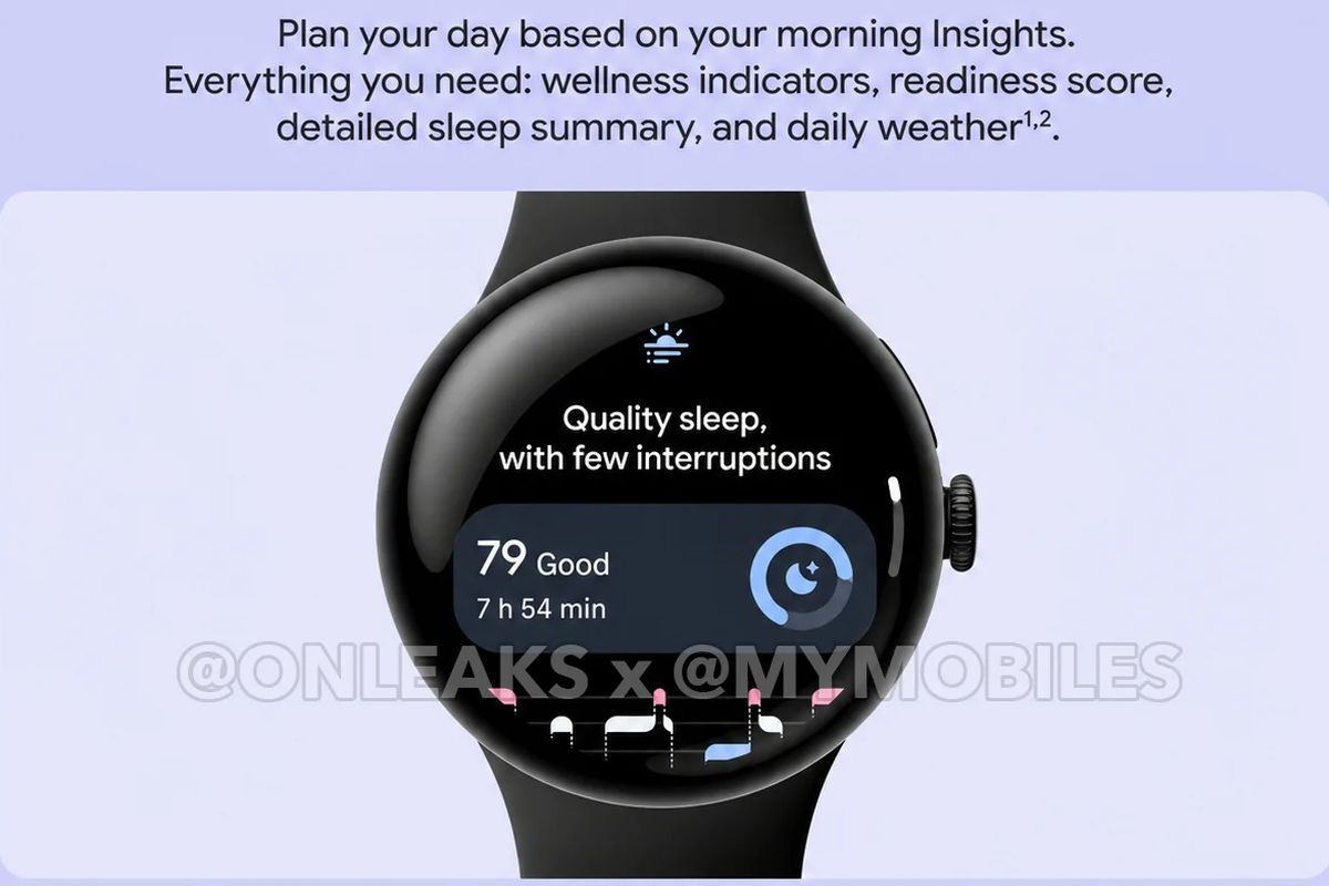 Leaked Pixel Watch 5 image promoting health monitoring