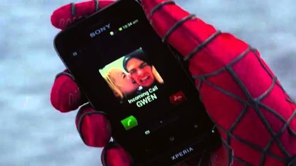 The Sony Xperia (Z2) Peter uses in The Amazing Spider-Man 2. | Image by Sony - The new Spider-Man film felt like a Z Fold 8 commercial that forgot to end, and fans are furious