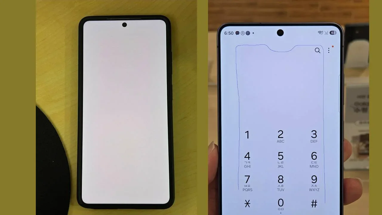 Red tint on a galaxy screen.