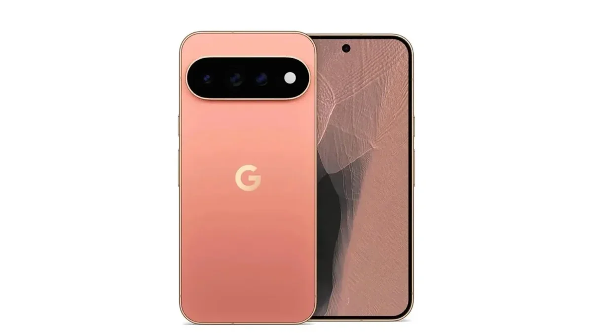 Pixel phone in orange.