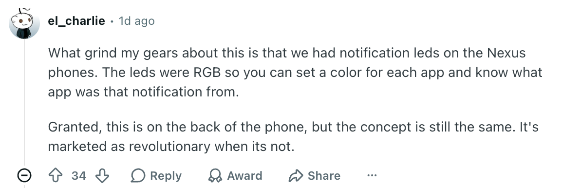 HiLight feels like a step back from a past Nexus feature. | Image by Reddit (screenshot - Pixel 11 disappointments continue after Google leaks another Pixel Glow detail