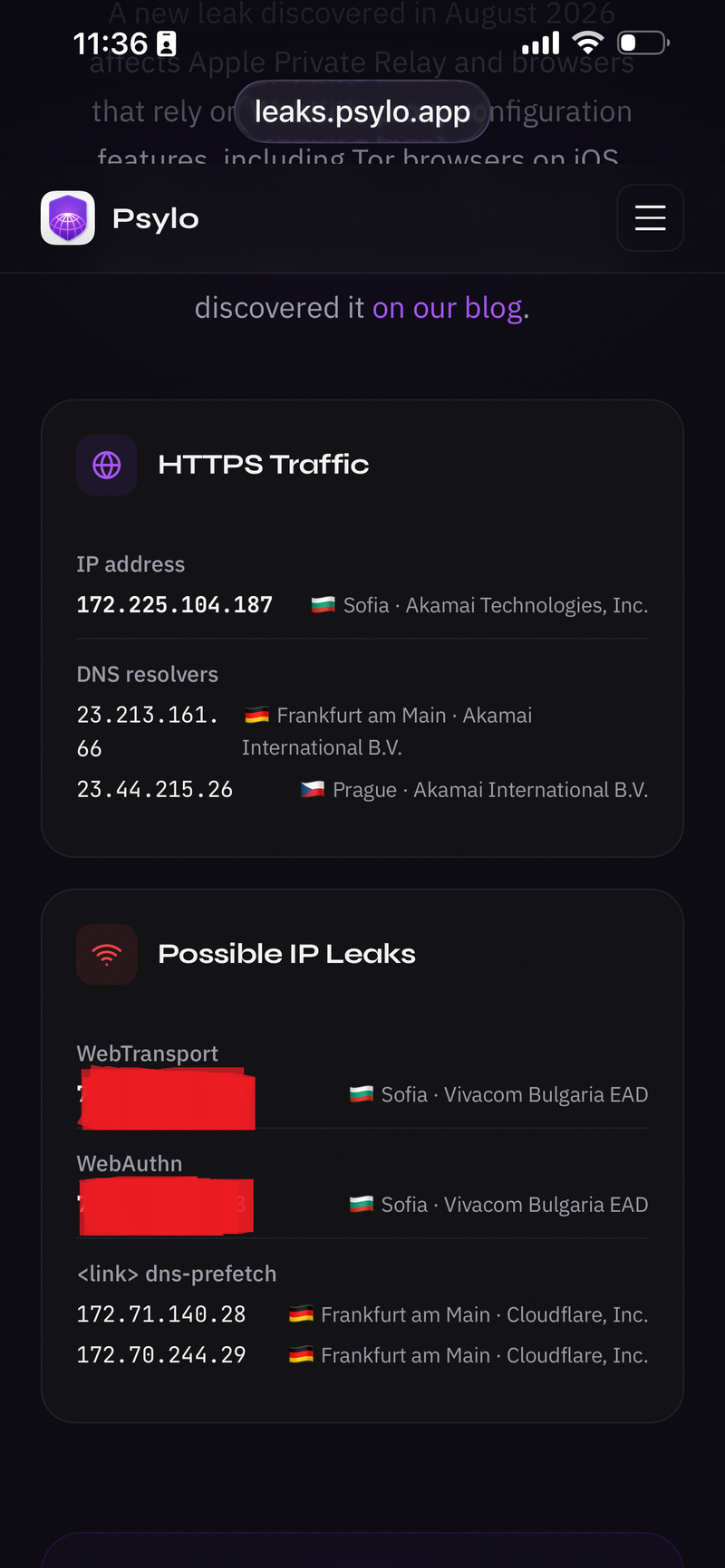 You can find your IP under WebAuthn.