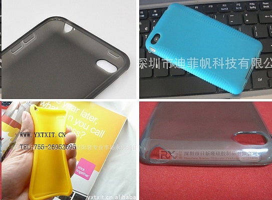 China brimful of iPhone 5 cases, suggesting iPod touch slimness, teardrop shape and swapped mute button
