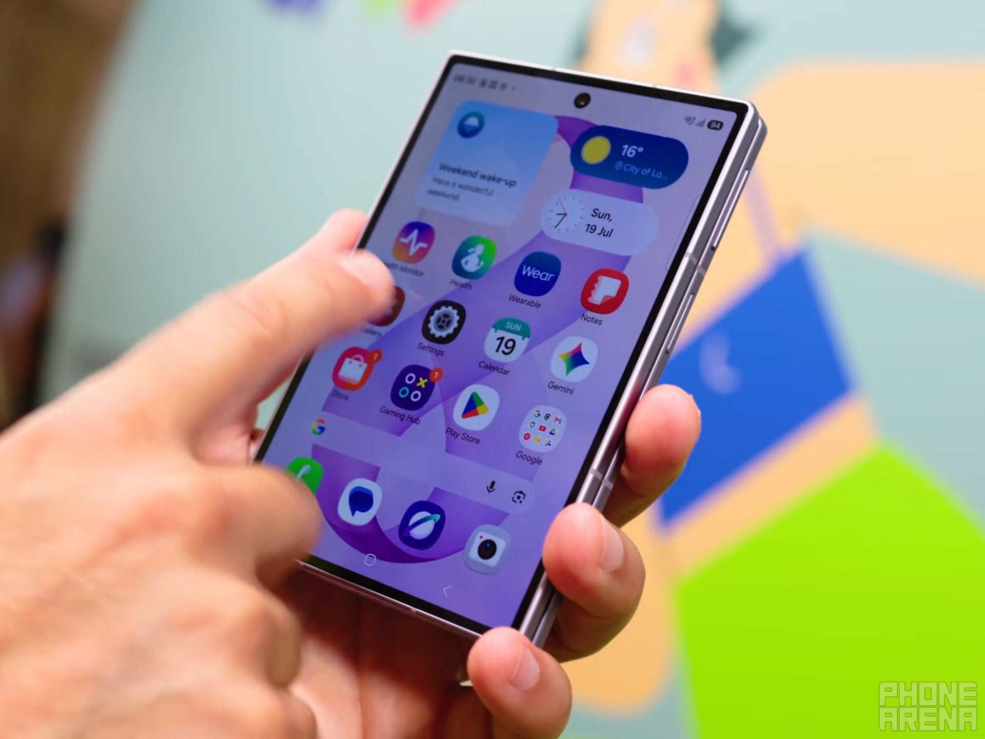 Using the Galaxy Z Fold 8 folded